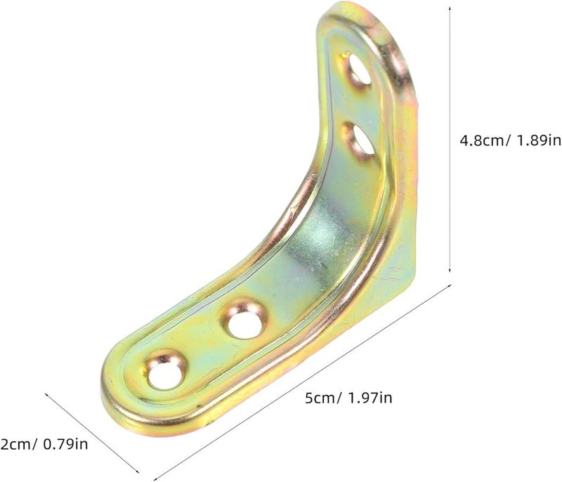 Artibetter 8Pcs Heavy Duty L Shaped Corner Brackets 50X50X20Mm Cold Rolled Steel For Furniture Desk Support - Image 3