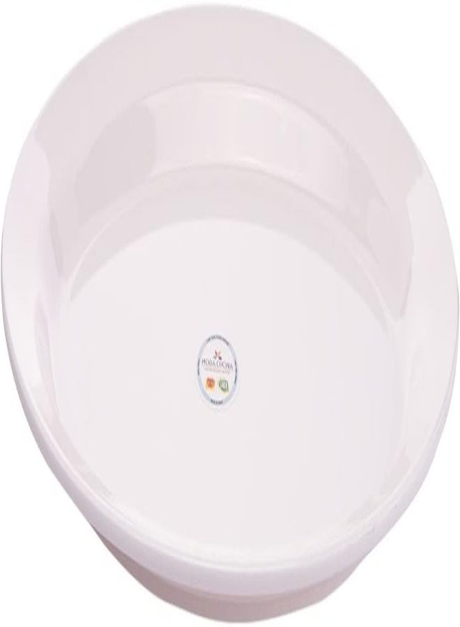AKDC M/Mine Oval Plate L(25cm) x W(33cm) x H(3cm) White - Image 4