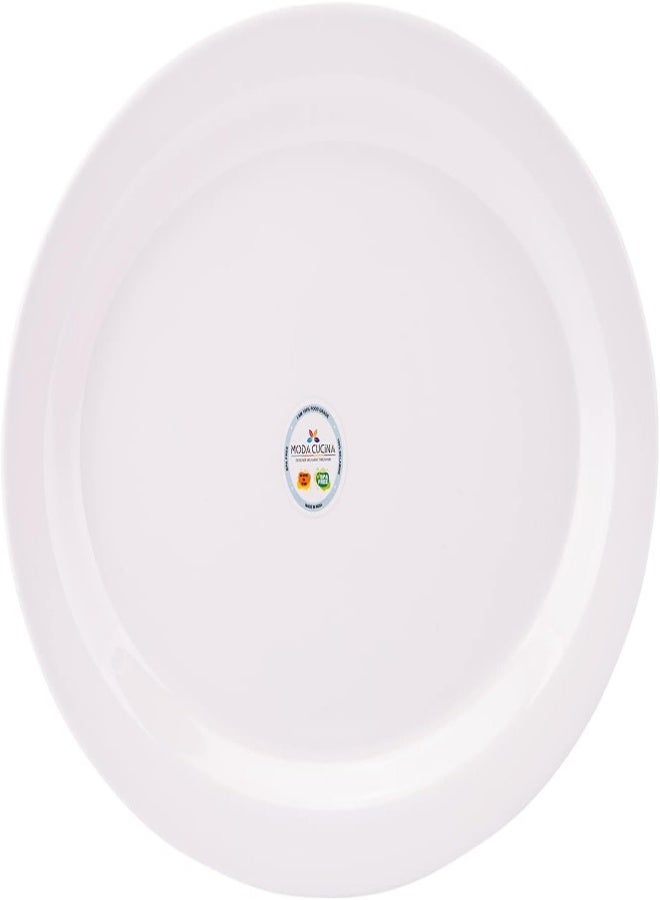 AKDC M/Mine Oval Plate L(25cm) x W(33cm) x H(3cm) White - Image 5