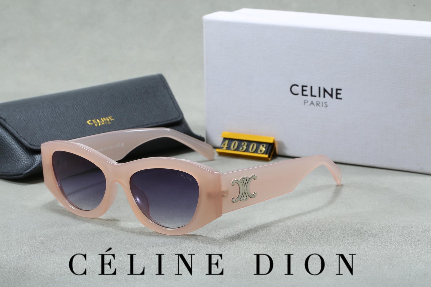نظارات شمسية سيلين Celine نسائية وردية بعدسات متدرجة
