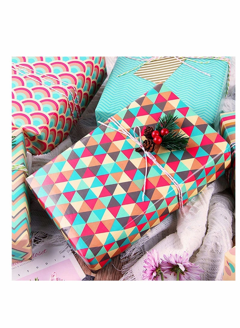 KASTWAVE Birthday Wrapping Paper, Happy Birthday Wrapping Paper Recycled Gift Wrapping Paper, Gift Wrap Set for Birthday, Bridal Baby Shower, Weddings, Graduations, Women, Men, Boy, Girl, All Occasion - Image 5