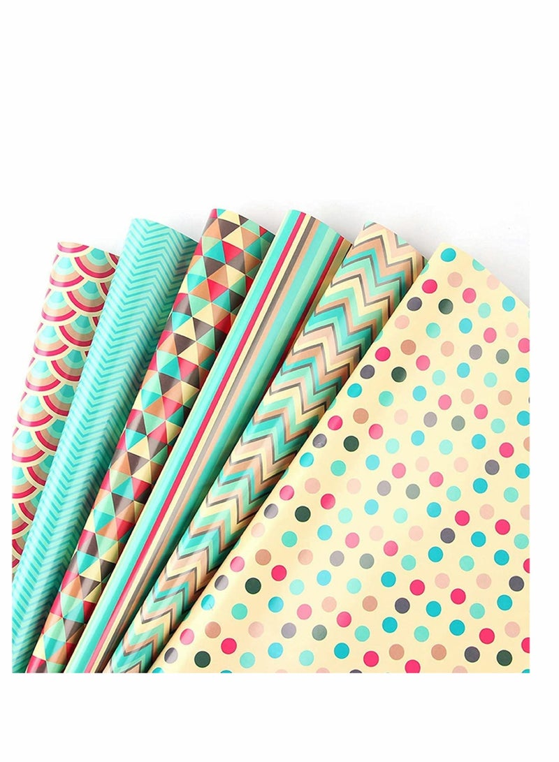 KASTWAVE Birthday Wrapping Paper, Happy Birthday Wrapping Paper Recycled Gift Wrapping Paper, Gift Wrap Set for Birthday, Bridal Baby Shower, Weddings, Graduations, Women, Men, Boy, Girl, All Occasion - Image 1
