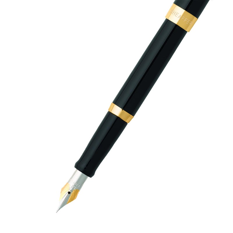 SHEAFFER Pen Sheaffer Sagaris E9471 Glossy Black With Gold Tone Trims Medium Fp - Image 3