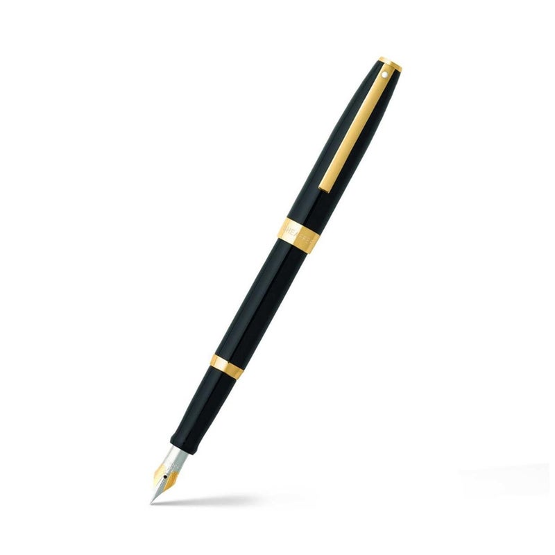 SHEAFFER Pen Sheaffer Sagaris E9471 Glossy Black With Gold Tone Trims Medium Fp - Image 1