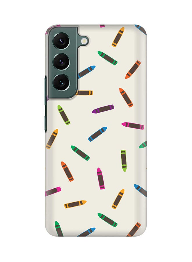 Stylizedd Case for Samsung Galaxy S22+ 5G Slim Snap Classic Series Shield Matte Finish Print - Crayon Pary  - Image 1