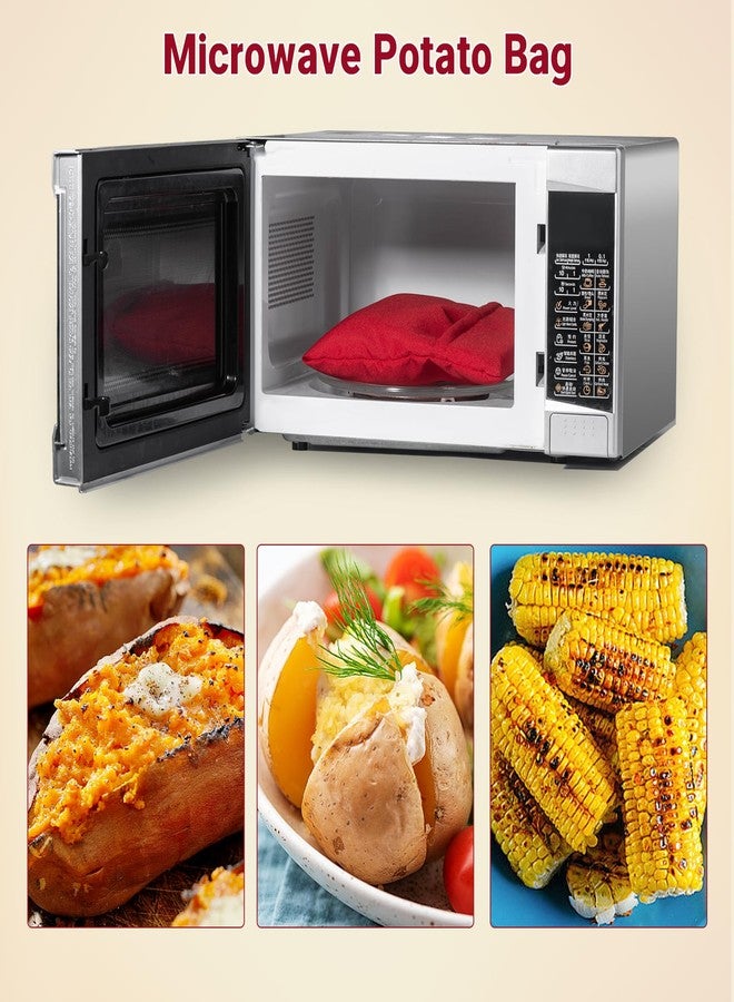 تشوكسيلا أكياس تشوكسيلا لطهي البطاطس المخبوزة في الميكروويف، عبوة من قطعتين، قابلة لإعادة الاستخدام، لطهي البطاطس في الميكروويف، بطاطس مثالية في 8 دقائق - Image 3