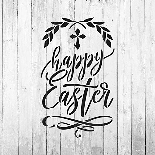Kayra Decor Reusable Happy Easter Cross Stencil for Art and Craft,Walls,Floor,Painting Canvas Art,T-Shirt, Cookie & Cake Decoration,Drawing Stencils for Kids, 6"x 6"- Pack of 1 - Image 4