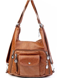 SYOSI Women Handbags Hobo Bag Tote Bags Shoulder Soft Washed Leather Multifunctional Messenger  - Image 1