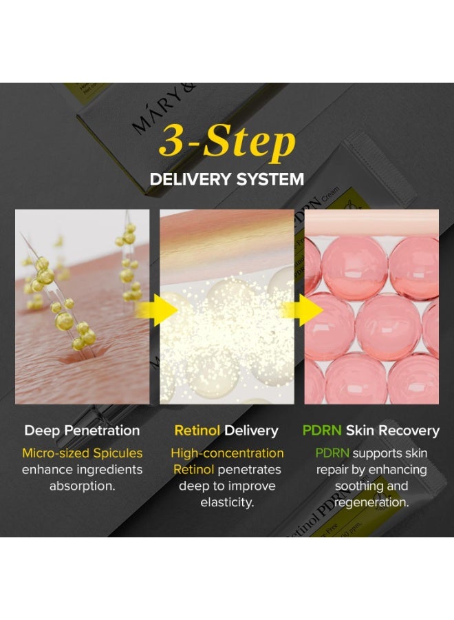 Mary&May Spicule Retinol PDRN Cream - Korean Face Moisturizer with Marine Spicules & Nano Liposome Retinol - Pore Texture Firming Treatment, Ceramide Panthenol for Sensitive Skin, 15g / 0.5 oz - Image 5