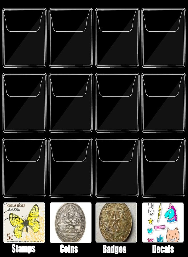 Ysglory 150Pcs Single Pocket Coin Flips Clear Coin Collector Protectors Individual Plastic Sleeves Holders Small Coin Pouch for Jewelry Storage Currency Collectors (2.2 x 2.2 Inch) (Rectangular) - Image 3