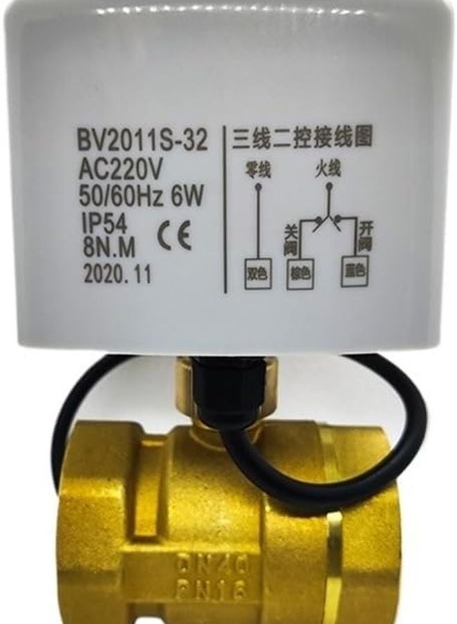 1 1 2 بوصة 24 فولت تيار متردد صمام كرة كهربائي من النحاس الأصفر للتحكم في تكييف الهواء الأرضي وتسخين المياه - Image 2