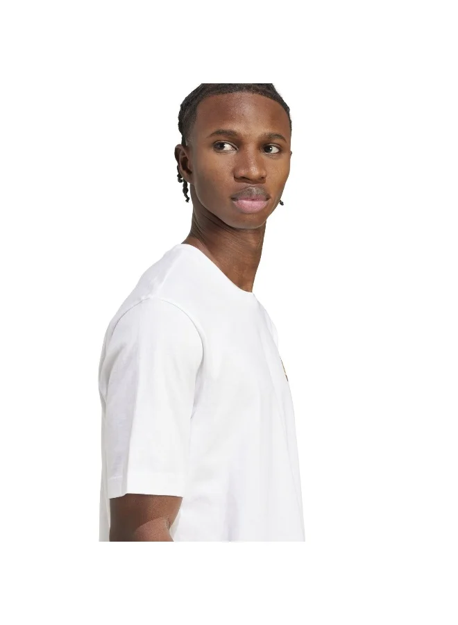 Adidas M Pb&J T White Graphic Tee (Short Sleeve) T-Shirts For Men