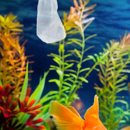 POPETPOP 20pcs Socks Fish Tank Mesh Sink Strainer Canister Media Mesh Media Bag Pump Bag Sink Strainer for Sink Eihem Filtrant Vacuum Water Bag Aquarium White - Image 2