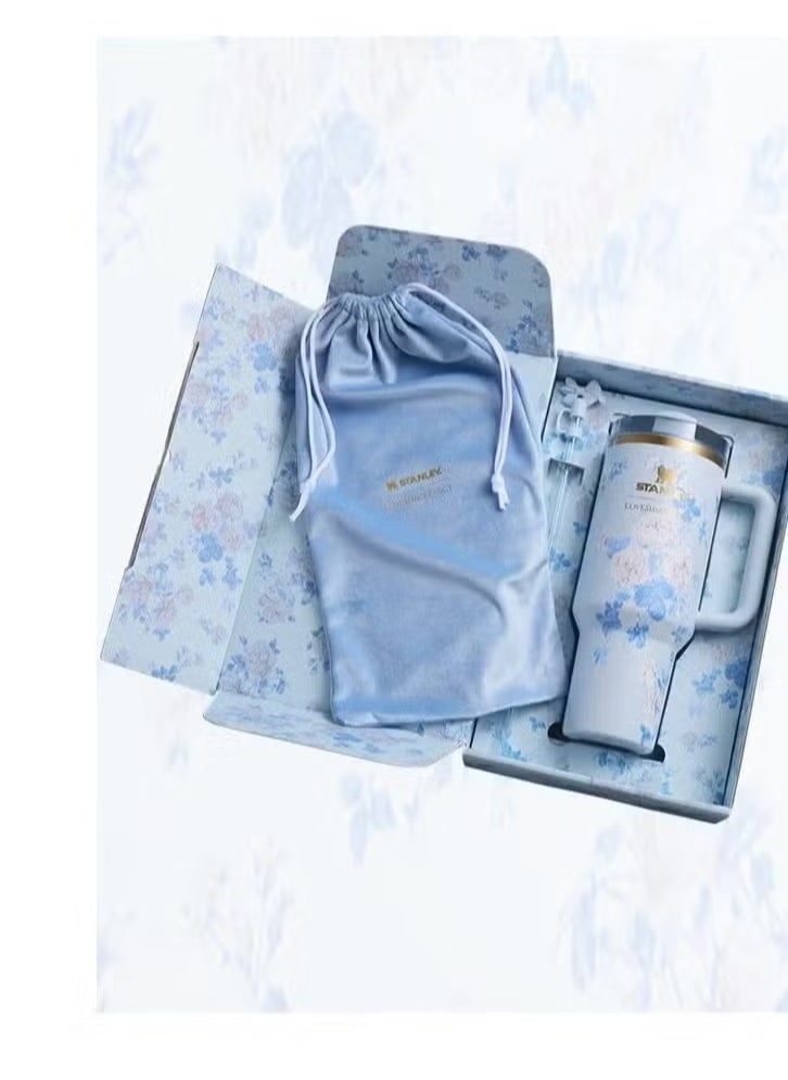 Stanley - Stainless Steel Vacuum Insulated Tumbler with Lid and Straw for Water, Iced Tea or Coffee, Smoothie and More, 40 oz，Presented in Elegant Gift-Ready Packaging sky blue - Image 1