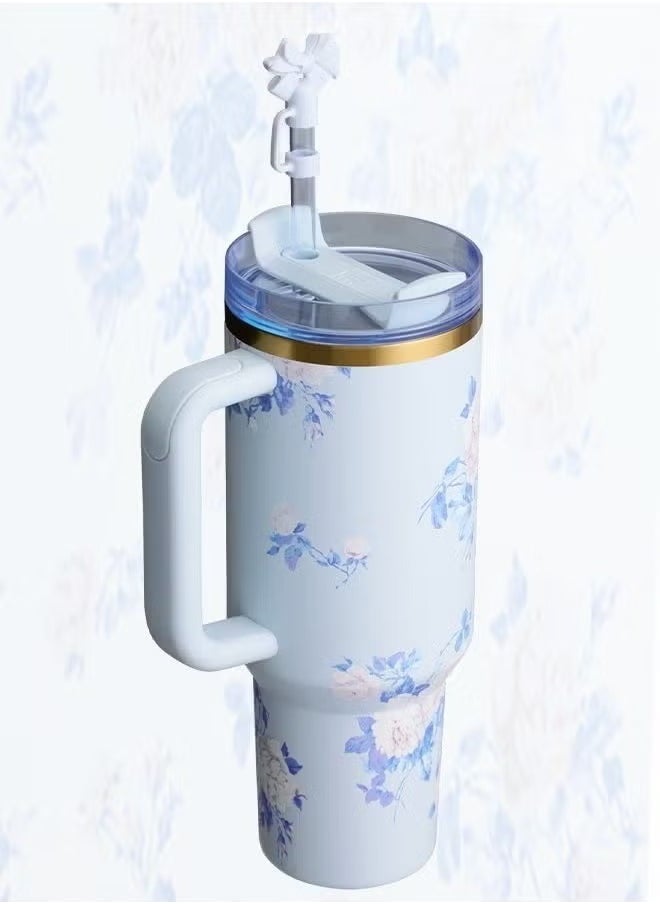 Stanley - Stainless Steel Vacuum Insulated Tumbler with Lid and Straw for Water, Iced Tea or Coffee, Smoothie and More, 40 oz，Presented in Elegant Gift-Ready Packaging sky blue - Image 1