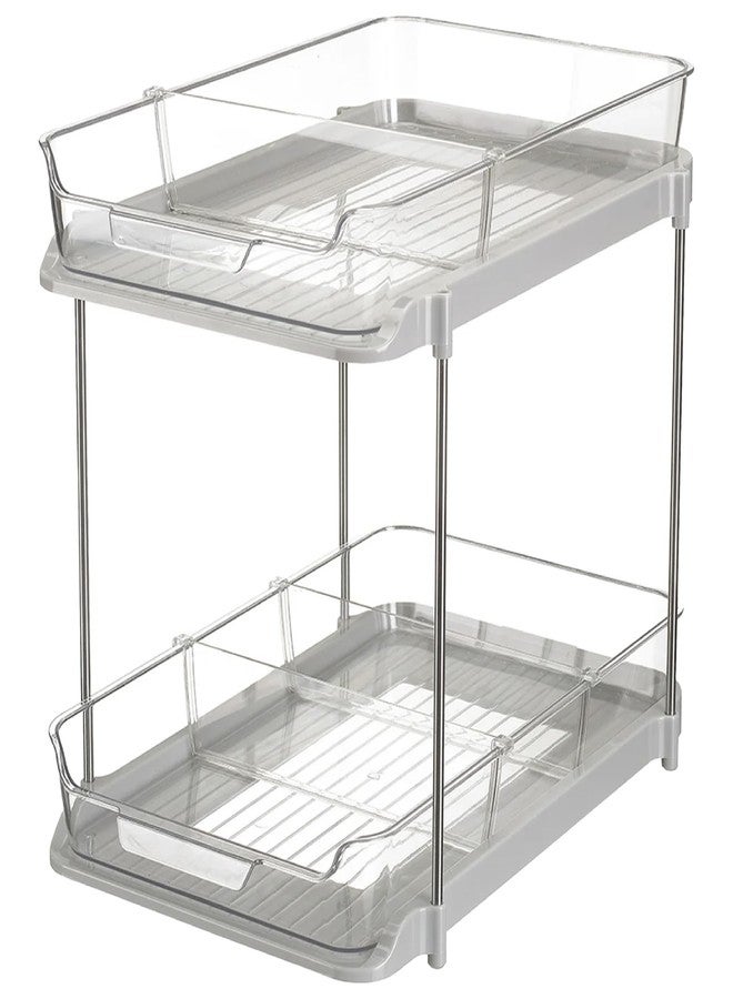 Polder 2-Tier Storage Caddy, Kitchen and Bathroom Organization and Storage, Under Sink Organizer with Plastic Shelves, Easy-to-Assemble Caddy Organizer, 8.4" x 13.1" x 10.1" - Image 1