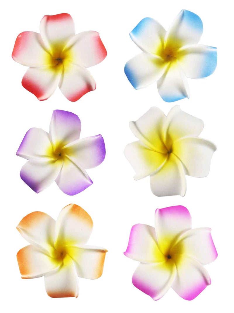 HipGirl 25 Hawaiian Hair Flower Clip Hair Barrettes for WomenHair Buckle 4 Moana Luau Hawaiian Dresses for Women6pc Hair Clips for Thin HairHair Clips for GirlsPlumeria Hawaii Hair Accessories for Women