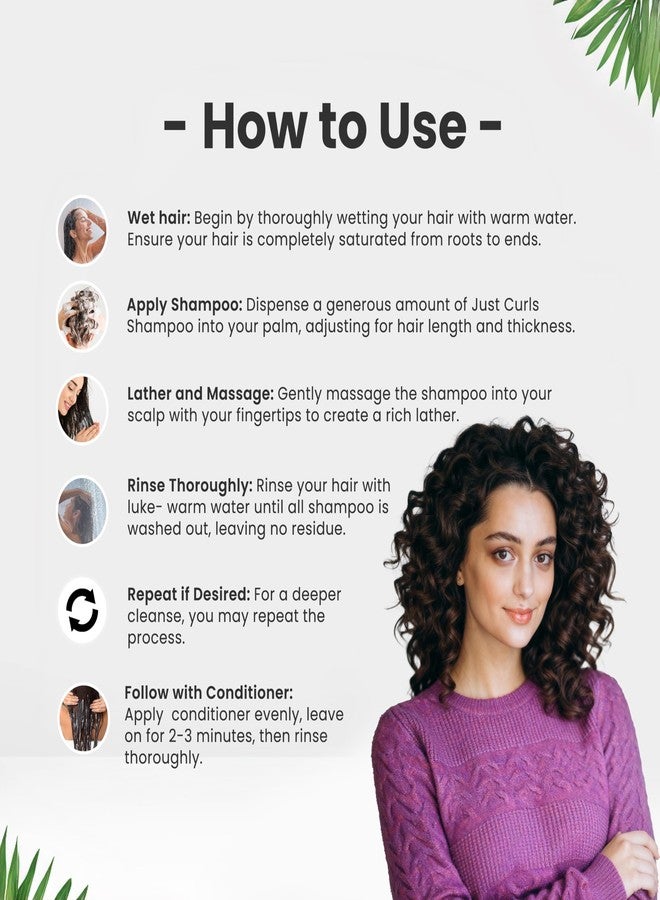 Herbishh Just Curls Shampoo Conditioner Combo (500ml x 2) | Curly Hair Products with Coconut & Shea Butter | Sulphate Free | Hair Care Kit | Vegan - Image 4