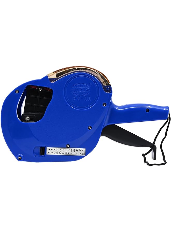 إيروريكس ماكينة طباعة ملصقات الأسعار الأبجدية بخطين مع خرطوشة حبر وبكرة ملصقات باللون الأزرق Fspx06Bl - Image 2