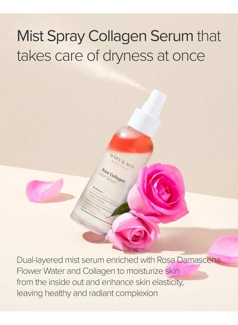 MARY & MAY Rose Collagen Mist Serum 100ml - Image 4