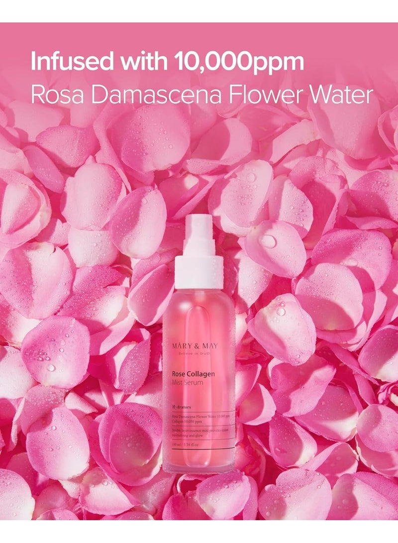 MARY & MAY Rose Collagen Mist Serum 100ml - Image 5