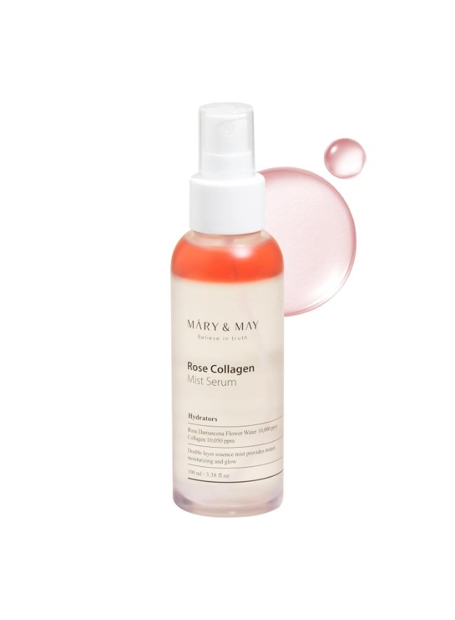 MARY & MAY Rose Collagen Mist Serum 100ml - Image 2