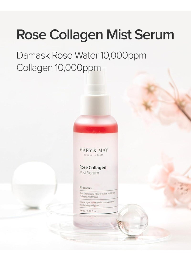 MARY & MAY Rose Collagen Mist Serum 100ml - Image 3