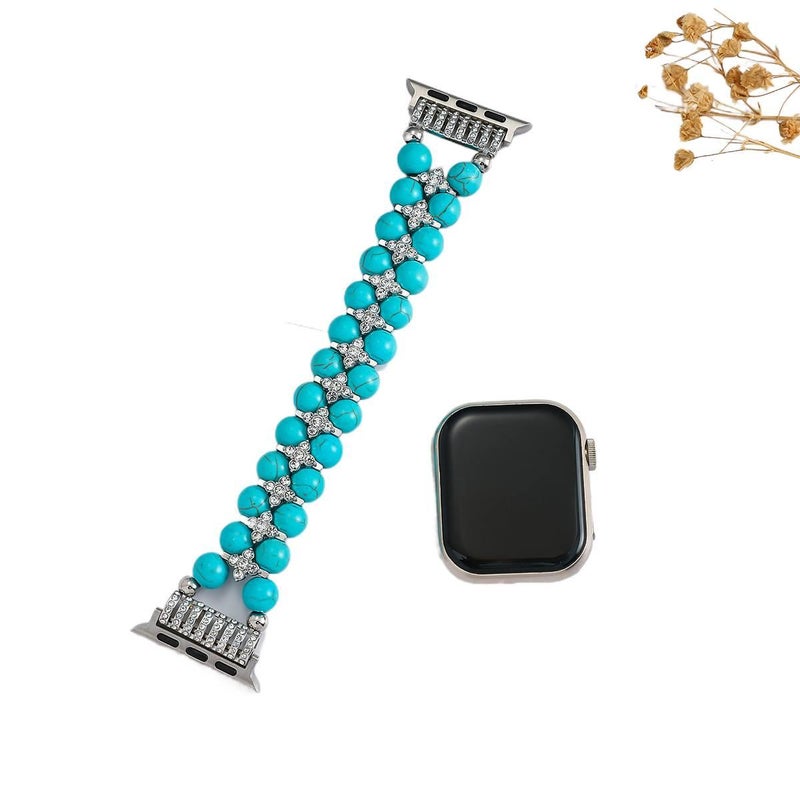 AD Green Resin Bracelet Strap Smartwatch Band Compatible with Apple Watch with Adjustable Fit Replacement Strap for Daily Wear - Image 1