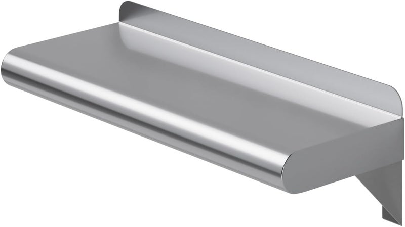 AmGood 6" X 16" Stainless Steel Wall Shelf | NSF | Metal Shelving | Garage, Laundry, Storage, Utility Room | Restaurant, Commercial Kitchen - Image 1