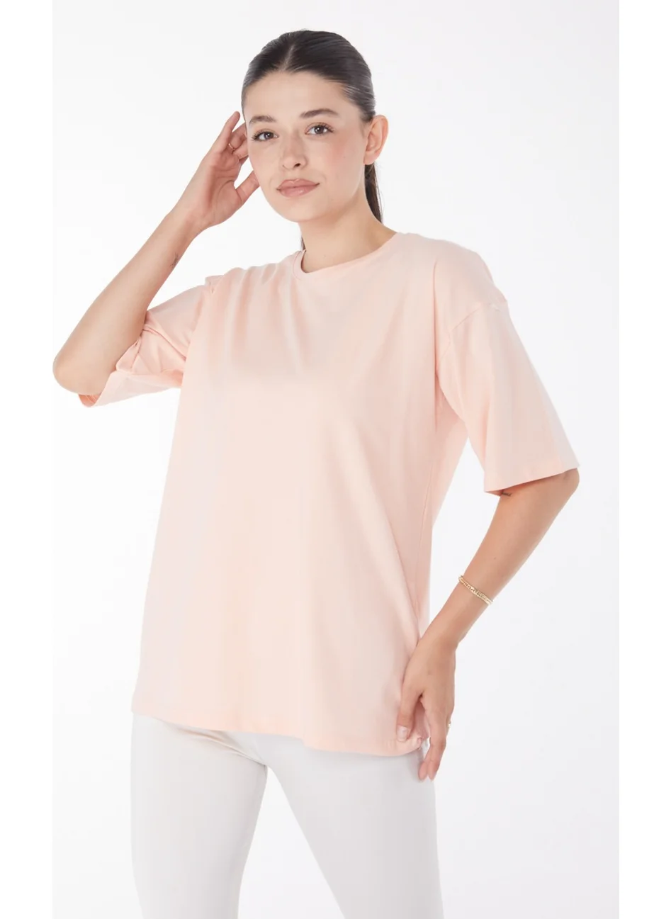 Tofisa Plain Crew Neck Women's Lilac T-Shirt - 25849