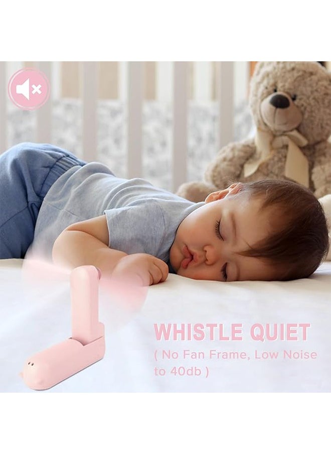 Portable Small Pocket Fan,  Handheld Fan,Foldable Fan, Quiet Personal Fan Speed Adjustable for Stylish Kids Girls Women Indoor Outdoor Travel
