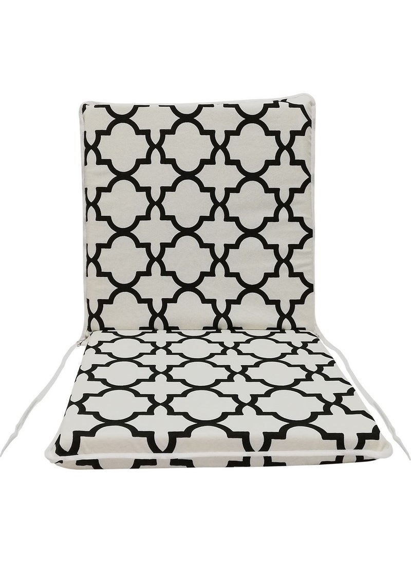 Nelson Chair Cushion 1 Piece Lace Garden Cushion with Back (Alaçatı) Washable  - Image 1
