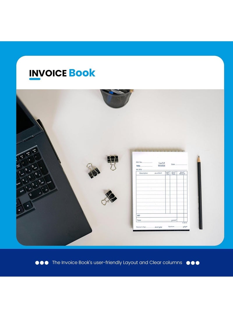 MARKQ (10 Pack) Invoice Book | 50 Invoice pages per Book | For Shops, Small Business, Home, Offices Supplies | 122 x 170 mm - Image 4