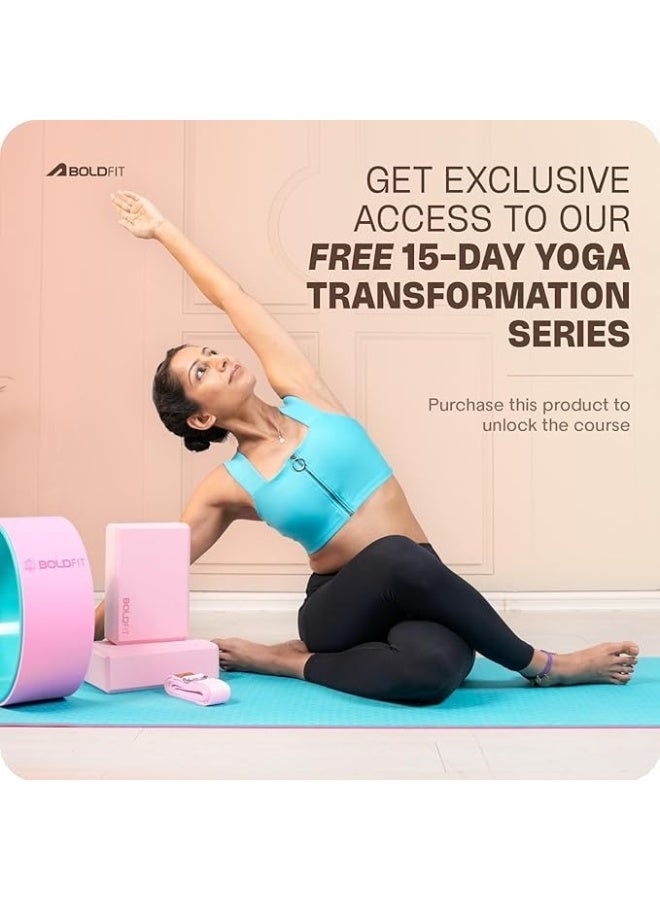 BOLDFIT Yoga Mats for Women and Men NBR Material with Carrying Strap, Extra Thick Exercise Mats for Workout Yoga Mat for Women for Workout, Yoga, Fitness, Exercise Mat Anti Slip Yoga Mats - Image 2