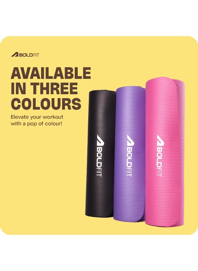 BOLDFIT Yoga Mats for Women and Men NBR Material with Carrying Strap, Extra Thick Exercise Mats for Workout Yoga Mat for Women for Workout, Yoga, Fitness, Exercise Mat Anti Slip Yoga Mats - Image 4