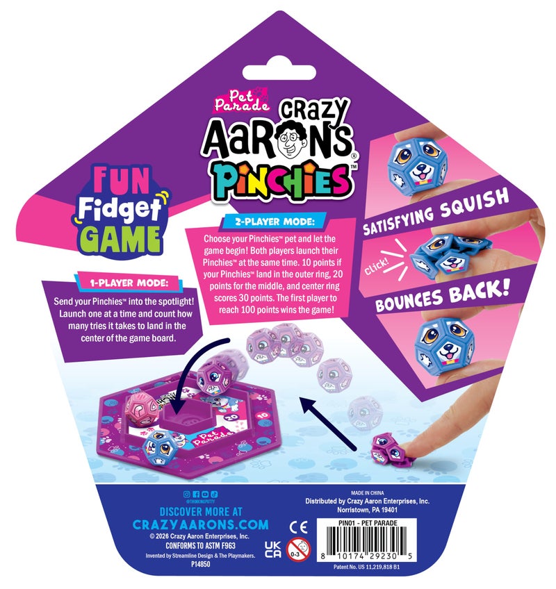 Crazy Aaron'sÂ® Pinchiesâ„¢ Pet Parade Series #1 â€“ Interactive Fidget Toy for Tactile Play, Collecting, and Sensory Engagement, Durable Design for Fun & Entertainment, Suitable for Kids & Teens â€“ 1 Pack - Image 2