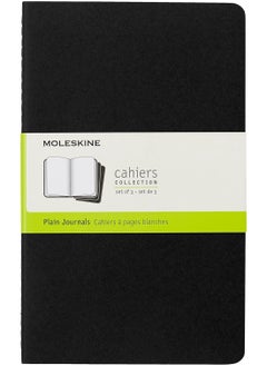MOLESKINE 3-Piece Large Cahier Journal Notebooks Plain 13x21cm Size Black  - Image 3