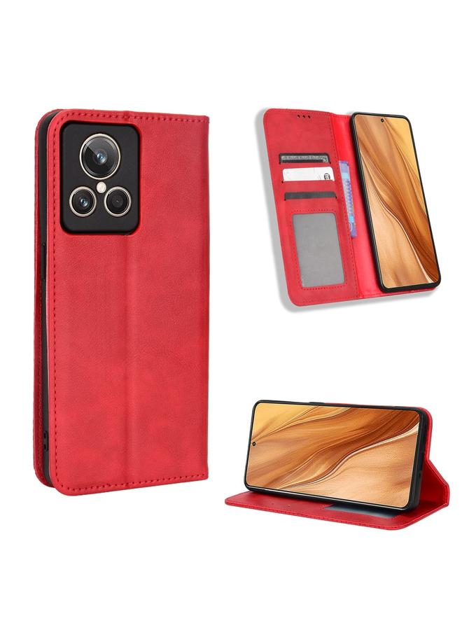 إيروريكس جراب لهاتف Realme GT2 Explorer Master بمشبك مغناطيسي من الجلد بتصميم كلاسيكي - Image 1