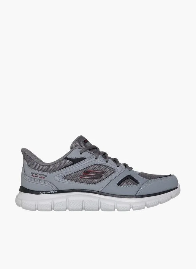 سكيتشرز Men Lace-Up Leather Sports Shoes