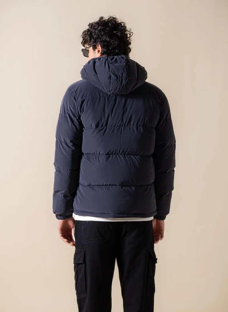 SHAPES FAUX FUR PUFFER JACKET