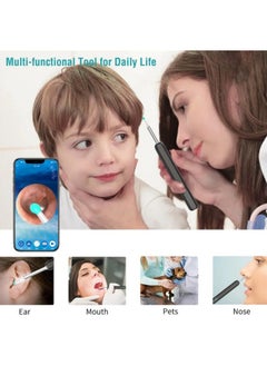 VOGMAX Earwax remover with otoscope, wi-fi visual remover spoon, 4 silicone ear spoons, wireless endoscope with LED light, for both adults and children, connected to ipad, ios, Android phone (black)  - Image 5