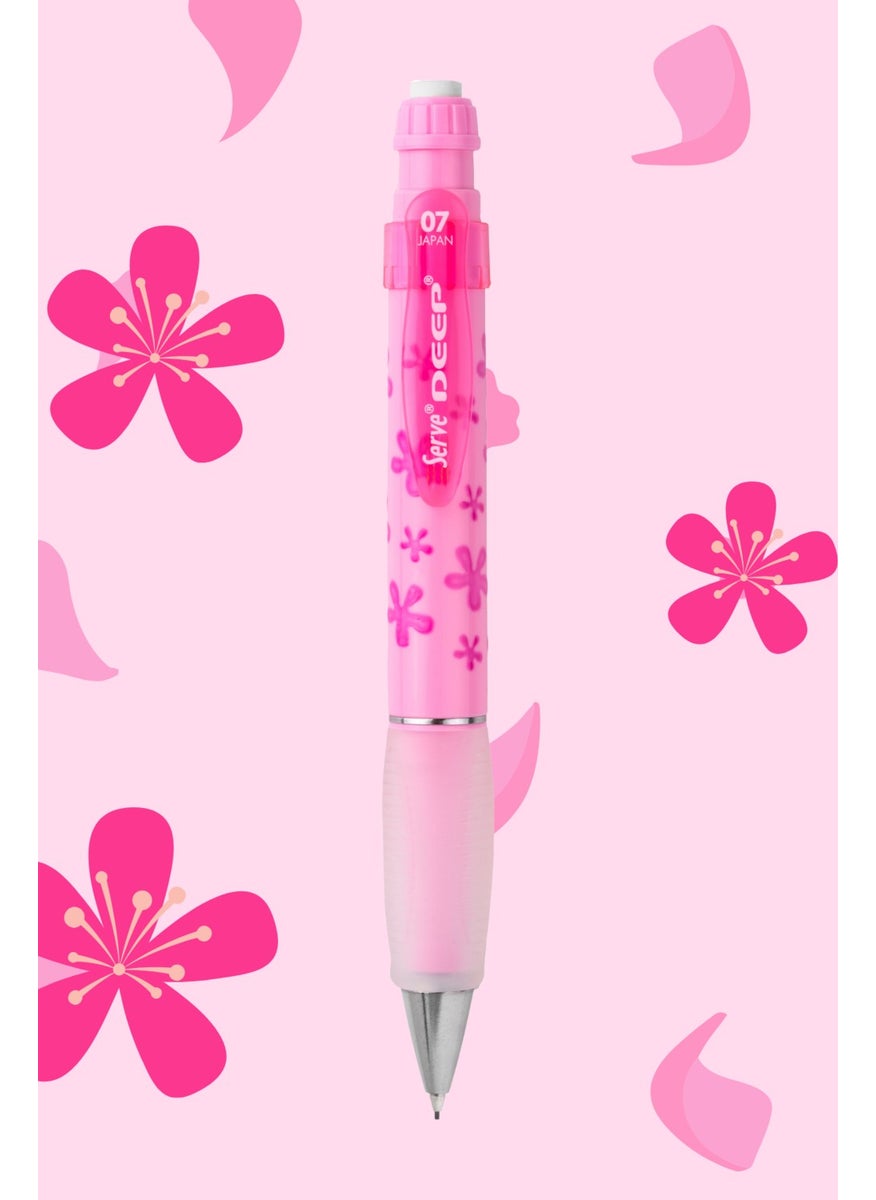 Serve Deep Mechanical Pencil 0.7 mm Nature Themed - Candy Pink (FLOWER)  - Image 4