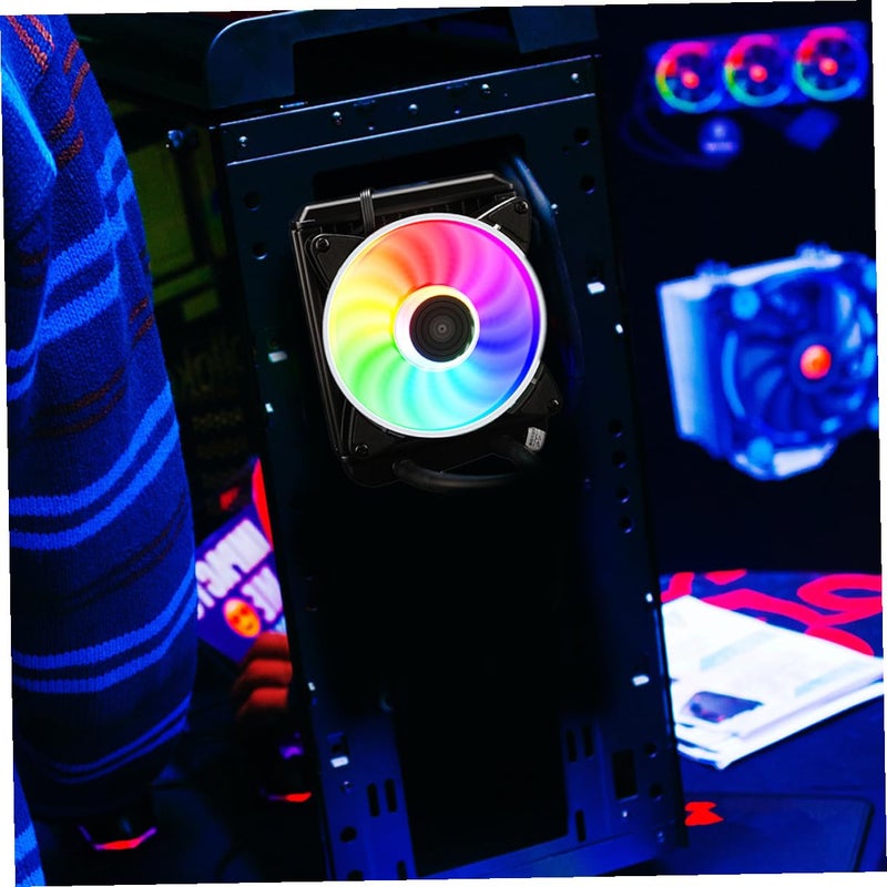 120mm RGB AIO Liquid CPU Cooler Intel Compatible Gaming Desktop Water Cooling System - Image 4