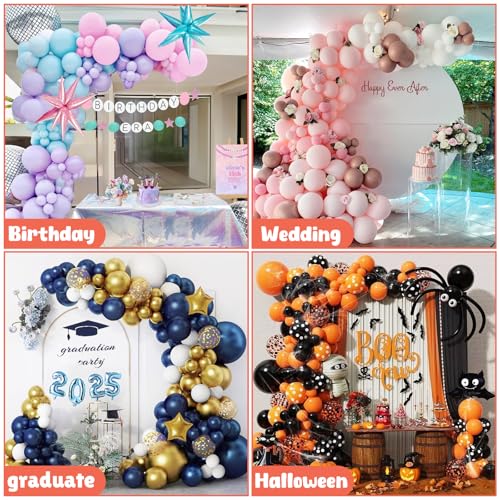 OurWarm 8.2FT & 6FT Balloon Arch Stand, Free Bending Top Balloon Arch Kit, Half Arch Balloon Stand with Base for Floor, Balloon Column Kit for Wedding Birthday Party Baby Shower Halloween Decorations - Image 5