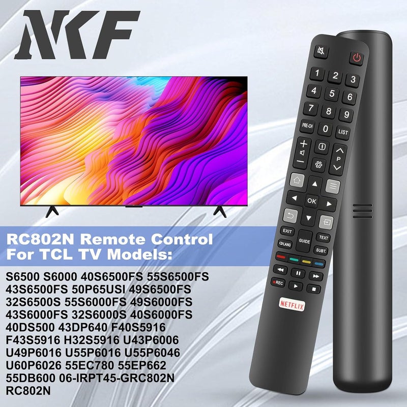NKF New RC802N Remote Control for TCL TV 32S6000S 40S6000FS 43S6000FS 49S6000FS - Image 2