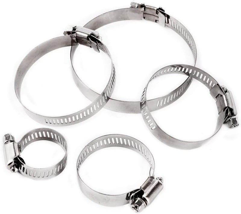 Hose Clips Hose Clips Adjustable Adjustable Hose Pipe Clamps Stainless Steel Hose Clips Fuel Pipe Clamps for Pipe Worm Gear Drive Durable,46,70mm(213-235mm) - Image 3