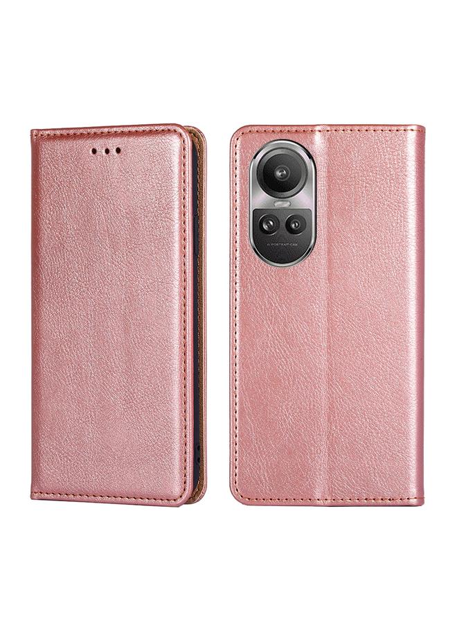 S-TOP Case For OPPO Reno10 5G / Reno10 Pro 5G Global Gloss Oil Solid Color Magnetic Leather Phone Case - Image 1