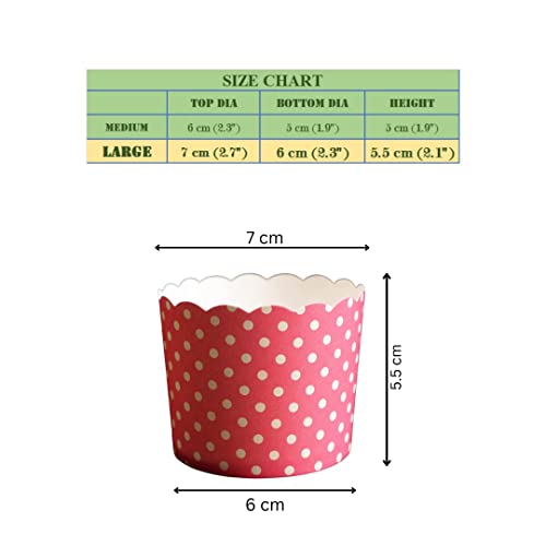 DEERA Paper Cupcake Liners – Random Colors & Designs – Medium Size – Pack of 100 - Image 3