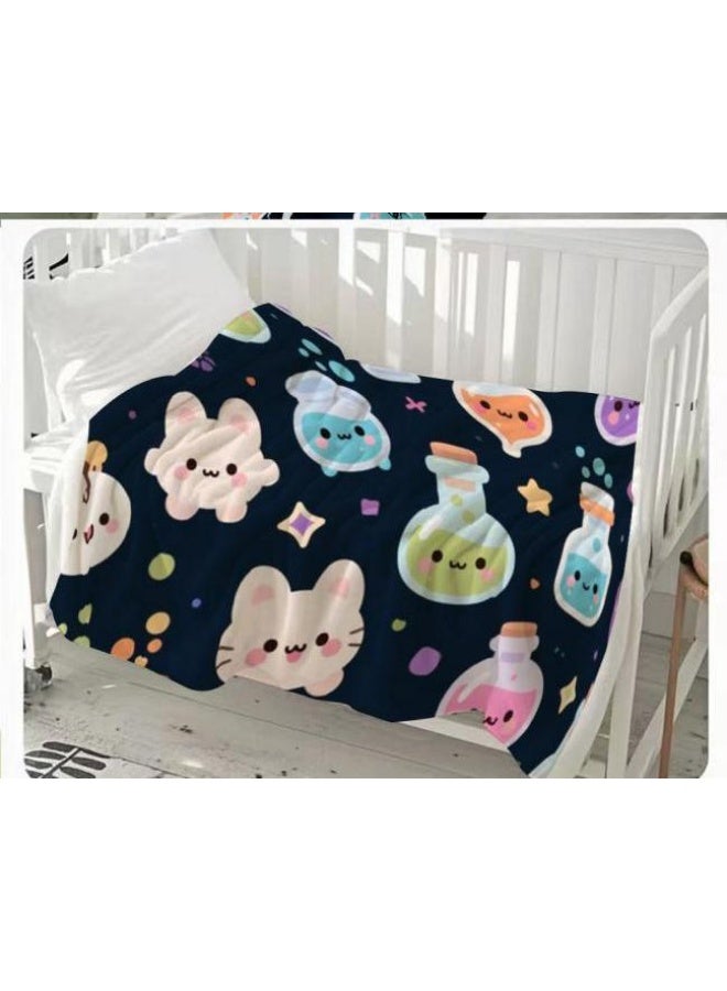 general Children's or student cartoon flannel thin blanket (warm and comfortable, suitable for sleep, games) 100cm*150cm - 845 - Image 3