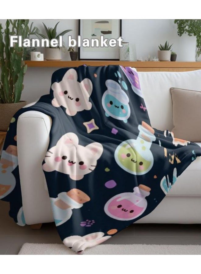 general Children's or student cartoon flannel thin blanket (warm and comfortable, suitable for sleep, games) 100cm*150cm - 845 - Image 1
